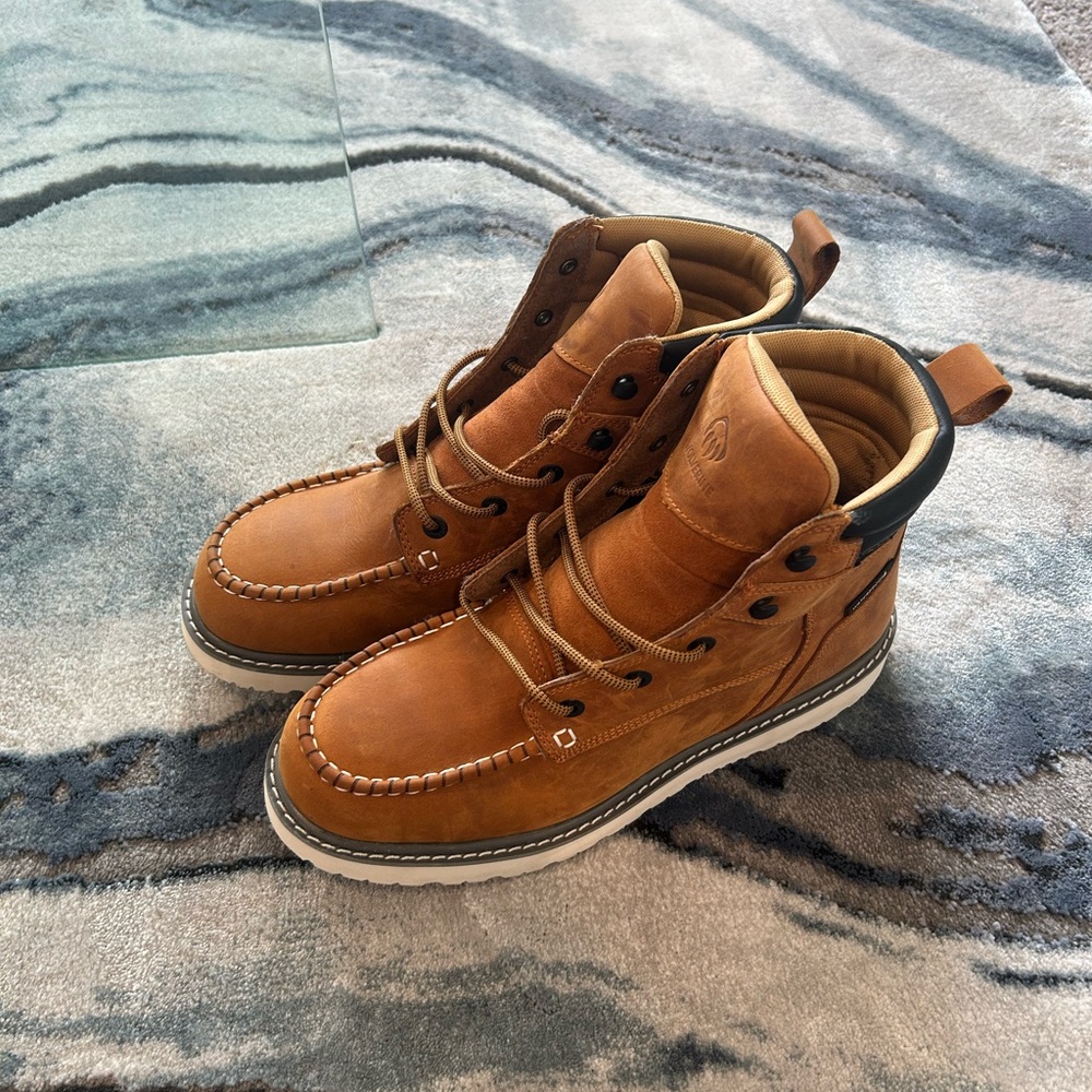 Brown Leather Composite Toe Work Boots